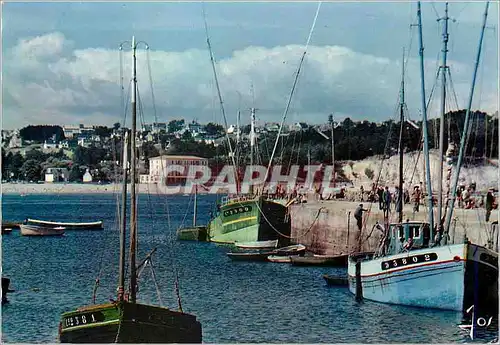 Moderne Karte Morgat (Finistere) La Bretagne en Couleur Les Thoniers dans le Port Bateaux de peche