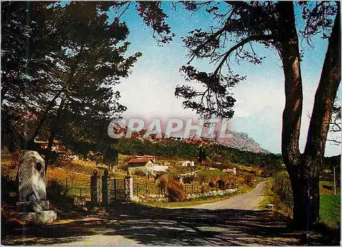 Cartes postales moderne Environs Aix en Provence Stele a Cezanne au Tholenet Dans le Fond le Massif de Saint Victoire