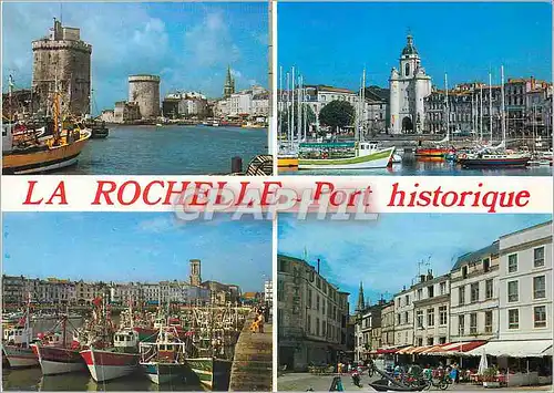 Cartes postales moderne La Rochelle (Charente Maritime) Le Port La Grosse Horloge Place de la Chaine Bateaux
