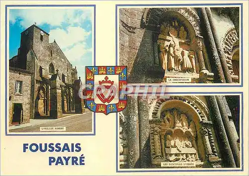 Cartes postales moderne Foussais Payre (Vendee) L'eglise romane La crucifixion Les disciples d'Emaus