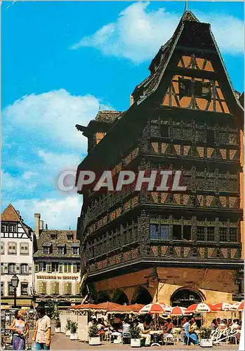Cartes postales moderne Strasbourg (Bas Rhin) Au Pays des Cigognes Place de la Cathedrale La Maison Kammezell (XVe et XV
