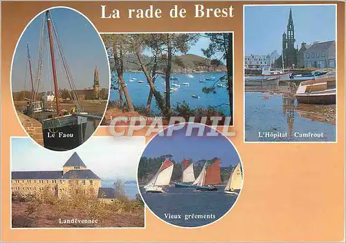 Cartes postales moderne La Rade de Brest (Finistere) La Bretagne en Couleur La Riviere du Faou le site du Moulin Mer a L