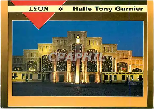 Moderne Karte Lyon Halle Tony Garnier Rhone France