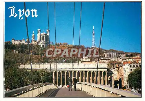 Cartes postales moderne Lyon Basilique de Notre Dame de Fourviere Palais de Justice