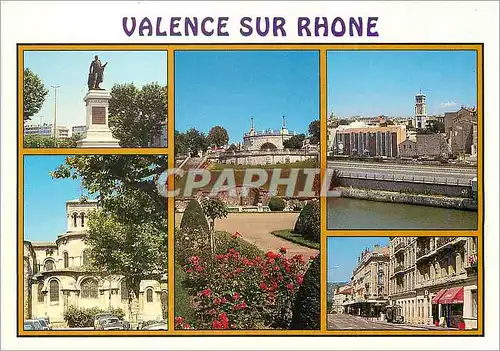 Moderne Karte Valence sur Rhone (Drome)