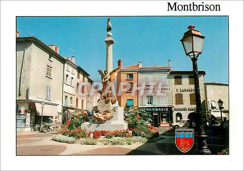 Cartes postales moderne Montbrison (Loire) La Place des Combatants Pharmacie Centrale