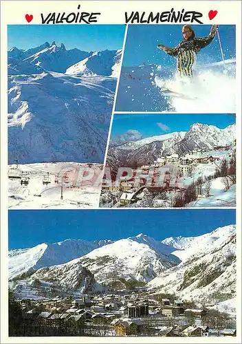 Moderne Karte Valloire Valmeinier Le Croix du Sud Ski