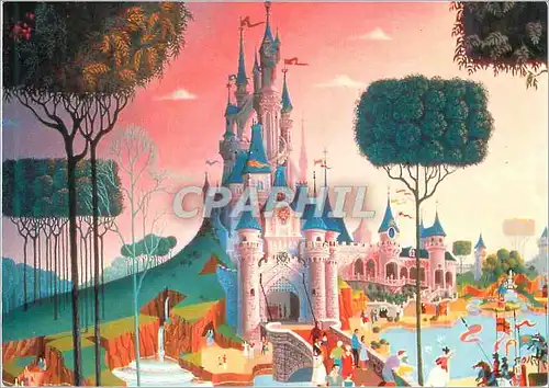 Moderne Karte Euro Disney Fantasyland Le Chateau de la Belle au Bois Dormant Walt Disney
