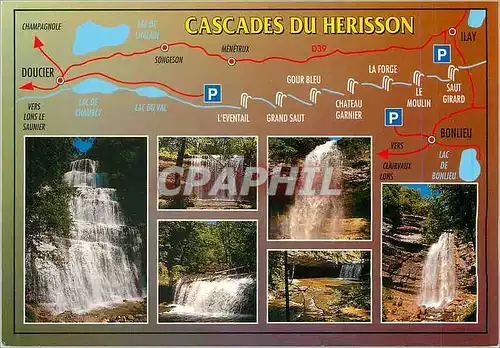 Cartes postales moderne Les Cascades du Herisson Paysages du Jura
