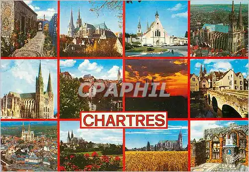 Cartes postales moderne Chartres (Eure et Loir) Les Merveilles de Chartres La Maison dite de Picassiette La Cathedrale (