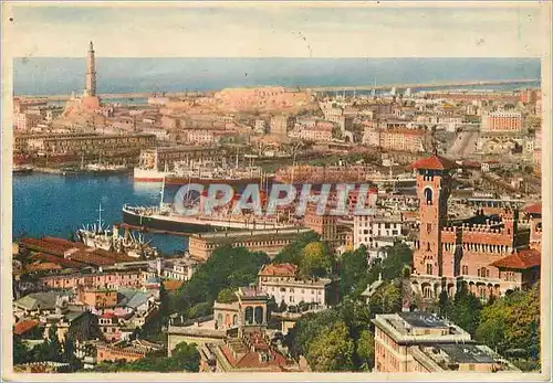 Moderne Karte Genova Le Port Vue General Baetaux
