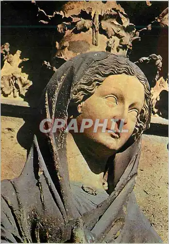 Cartes postales moderne Cathedrale de Reims XIIIe S La Vierge de la Visitation Porche Central de la Facade