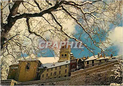 Moderne Karte Briancon Altitude 1326 m La Plus Haute Ville d'Europe Les Remparts et la Collegiale sous la Neig