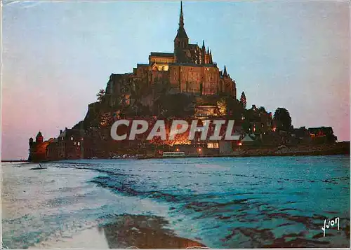 Moderne Karte Le Mont Saint Michel (Manche) Merveille de l'Occident Couleurs et Lumiere de France Le Mont Illu