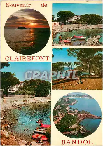 Moderne Karte Souvenir de Clairefont Bandol