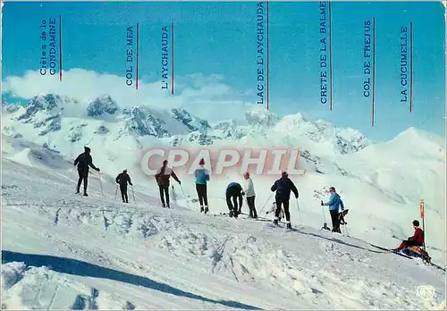 Moderne Karte Serre Chevalier (H A) Villeneuve Vallee de la Guisane Station de Sports Hiver Ete Ski