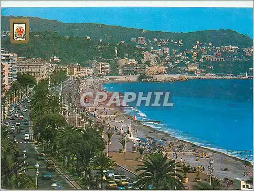 Moderne Karte Nice Promenade des Anglais et Quai des Etats Unis