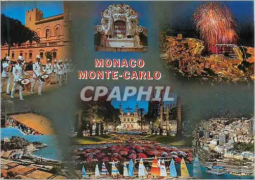 Cartes postales moderne Principaute de Monaco Monte Carlo Vues Diverses Bateaux Militaria