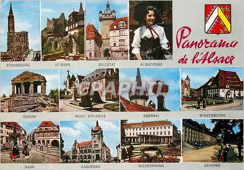 Cartes postales moderne Panorama de l'Alsace Folklore