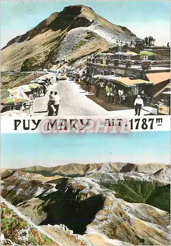 Cartes postales moderne Au Sommet de Puy Mary Magnifique Panorama Le Puy Mary (Alt 1787 m) Le Pas de Peyrols (1589 m)