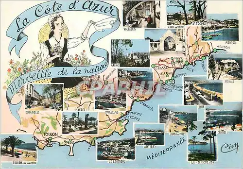 Cartes postales moderne La Cote d'Azur Merveille de la Nature