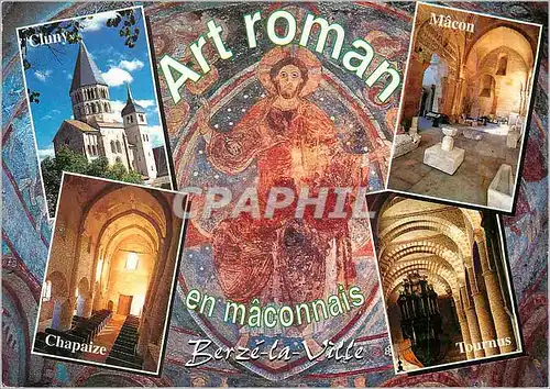 Cartes postales moderne Art Roman en Maconnais Christ en Majeste a la Chapelle des Moines de Berze la Ville
