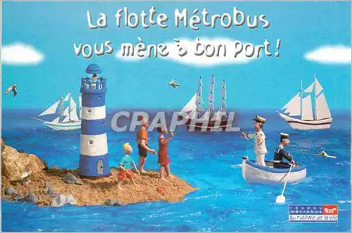 Cartes postales moderne La Flotte Metrobus vous mene a bon Port Bateaux Reseau Metrobus