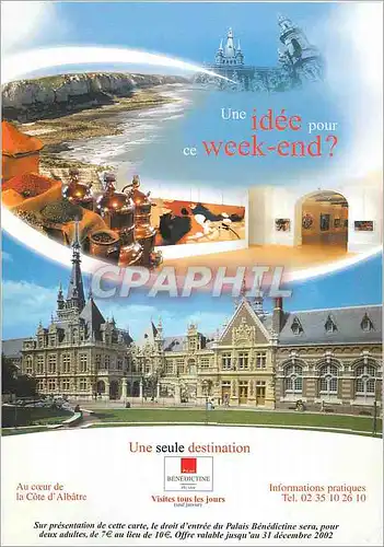 Cartes postales moderne Fecamp Exposition Paul Belmondo Une Idee pour ce Week End Palais Benedictine