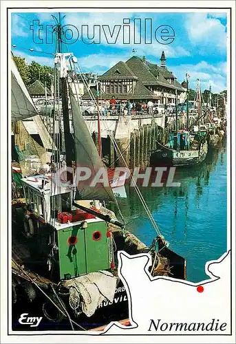 Cartes postales moderne Trouville sur Mer (Calvados) En Normandie Le Port de Peche sur la Touques Bateaux