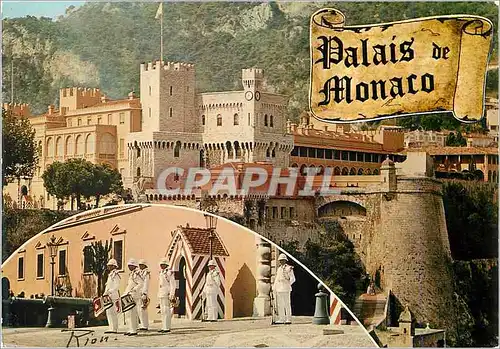 Moderne Karte Souvenirs de Principaute de Monaco La Cote d'Azur Inoubliable Militaria