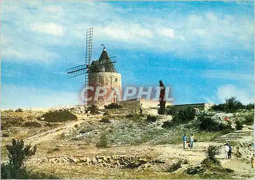 Moderne Karte Fontvieille Le Moulin de Daudet