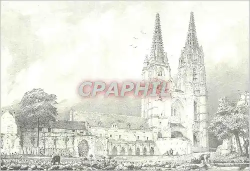 Moderne Karte Soissons (Aisne) Ancienne Abbaye Saint Jean des Vignes Cloitre et Fleches