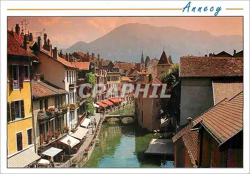 Moderne Karte Annecy (Hte Savoie) Regard sur le Vieil Annecy