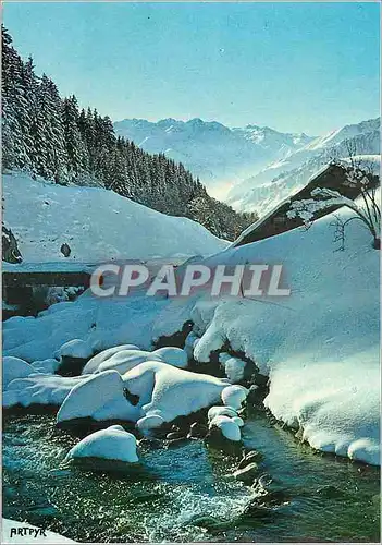 Cartes postales moderne Les Pyrenees sous la Neige Quand le soir descend