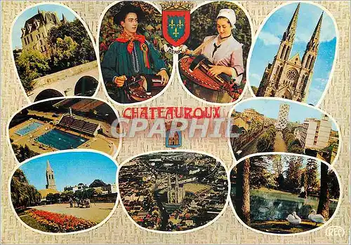 Cartes postales moderne Chateauroux (Indre) Piscine Folklore