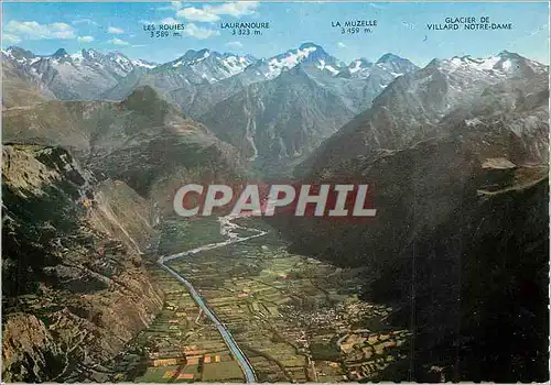 Cartes postales moderne Bourg d'Oisans (Isere) Les Alpes du Dauphine alt 719 m dans son Cadre de Montagnes