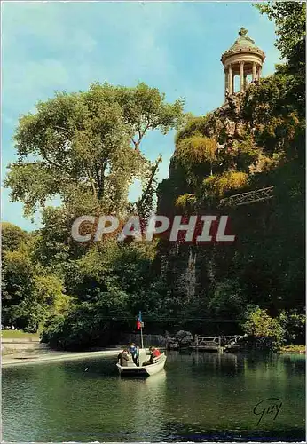 Cartes postales moderne Paris et ses Merveilles Le Parc des Buttes Chaumont le Lac L'Aiguille Rocheuse et le Temple