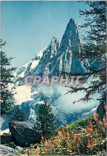 Cartes postales moderne Chamonix Mont Blanc Les Drus et l'Aiguille Verte depuis le Montenvers