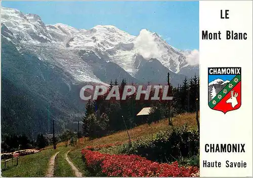Moderne Karte Le Mont Blanc Chamonix Haute Savoie