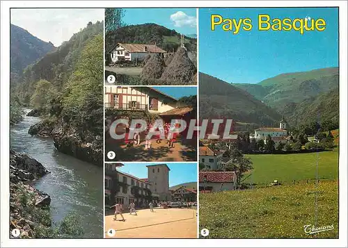Cartes postales moderne Pays Basque Vallee de la Nive Ferme a Ibarron Fondango Pelote Basque Village d'Itxassou