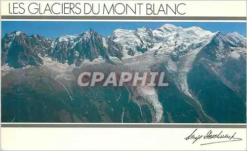 Moderne Karte Les Glaciers du Mont Blanc Les Glaciers des Bossons et de Taconnaz