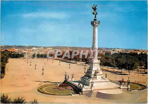 Moderne Karte Bordeaux Place des Quinconces et Monument des Girondins