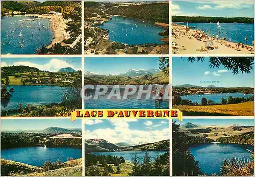 Cartes postales moderne Lacs d'Auvergne Lac Chambon Plaisir de la Peche Lac chambon Lac Pavin