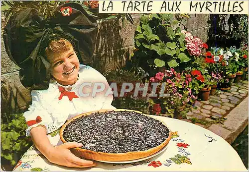 Cartes postales moderne Recette de la Tarte aux Myrtilles Folklore