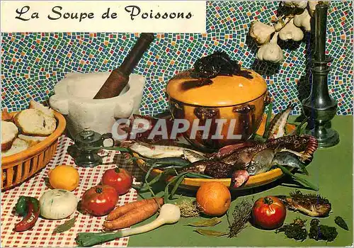 Moderne Karte Recette de la Soupe de Poissons