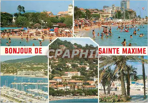 Cartes postales moderne Sainte Maxime Var la Cote d'Azur En Flanant dans Sainte Maxime le Port et la Plage