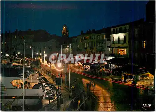 Cartes postales moderne Saint Tropez la Nuit (Var) Reflets de la Cote d'Azur Bateaux