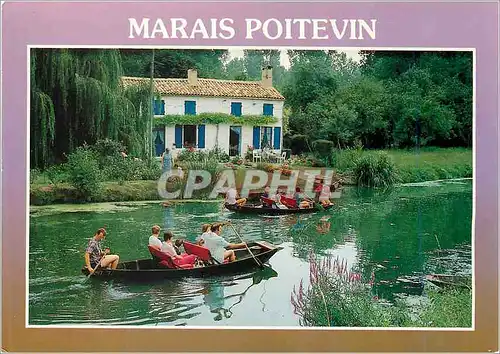 Moderne Karte Marais Poitevin Bateaux