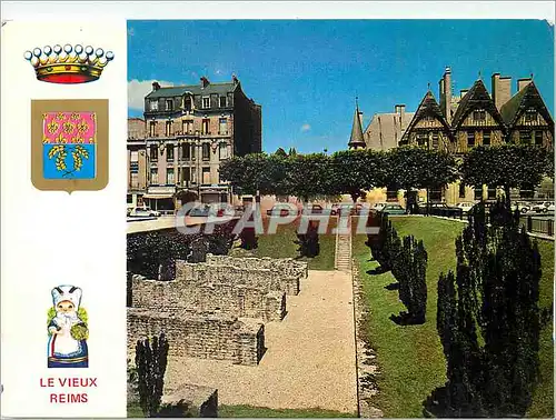 Cartes postales moderne En Champagne Reims (Marne) France Place du Forum avec ses Cryptoportiques du IIIe Siecle et Hote