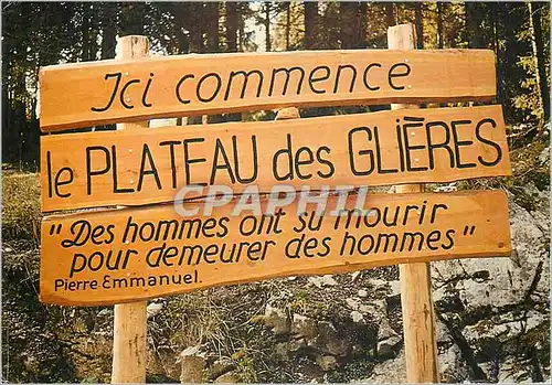 Cartes postales moderne Plateau des Glieres (1440 metres) Haute Savoie France Haut lieu de la Resistance 31 Janvier au 2